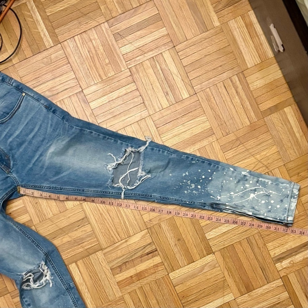 Hyper Denim Artsy Distressed Jeans Size 30 - Picture 8 of 10